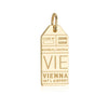 Vienna Austria VIE Luggage Tag Charm Gold