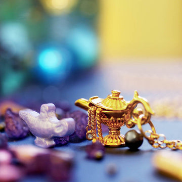 Magic Lamp with 3 Wishes Charm Dubai UAE Gold