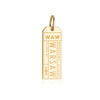 Gold Vermeil Poland Charm, WAW Warsaw Luggage Tag - JET SET CANDY  (1720186044474)