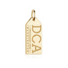 Washington DC Arlington USA DCA Luggage Tag Charm Gold