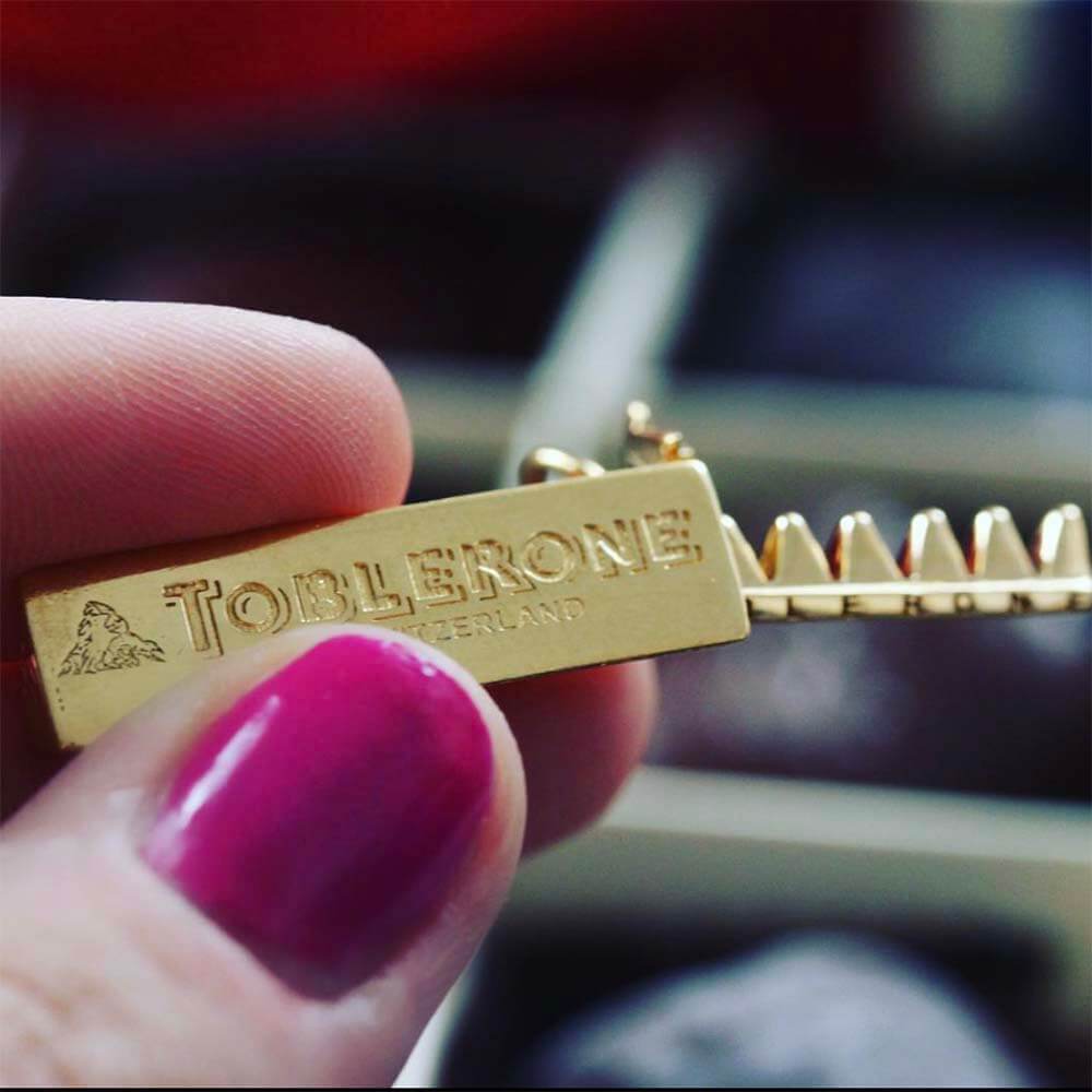 Gold Chocolate Charm, Swiss Toblerone - JET SET CANDY (1720177459258)