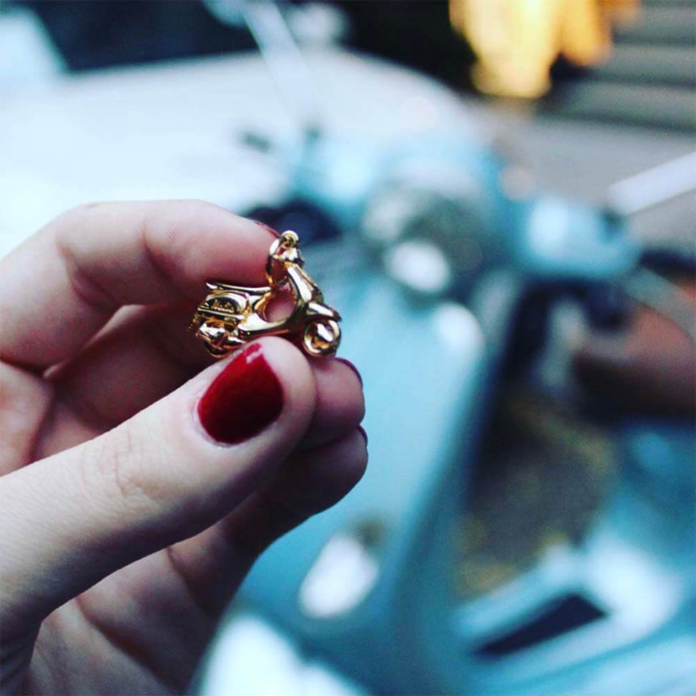 Solid Gold Italy Charm, Scooter - JET SET CANDY (6961453859000)