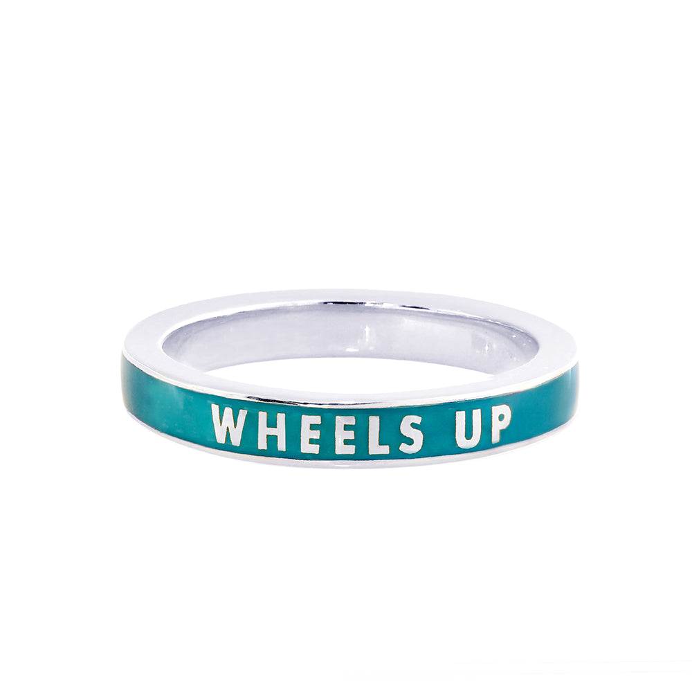 Teal Green Enamel Ring in Sterling Silver, Take Me Away - JET SET CANDY  (1720209637434)