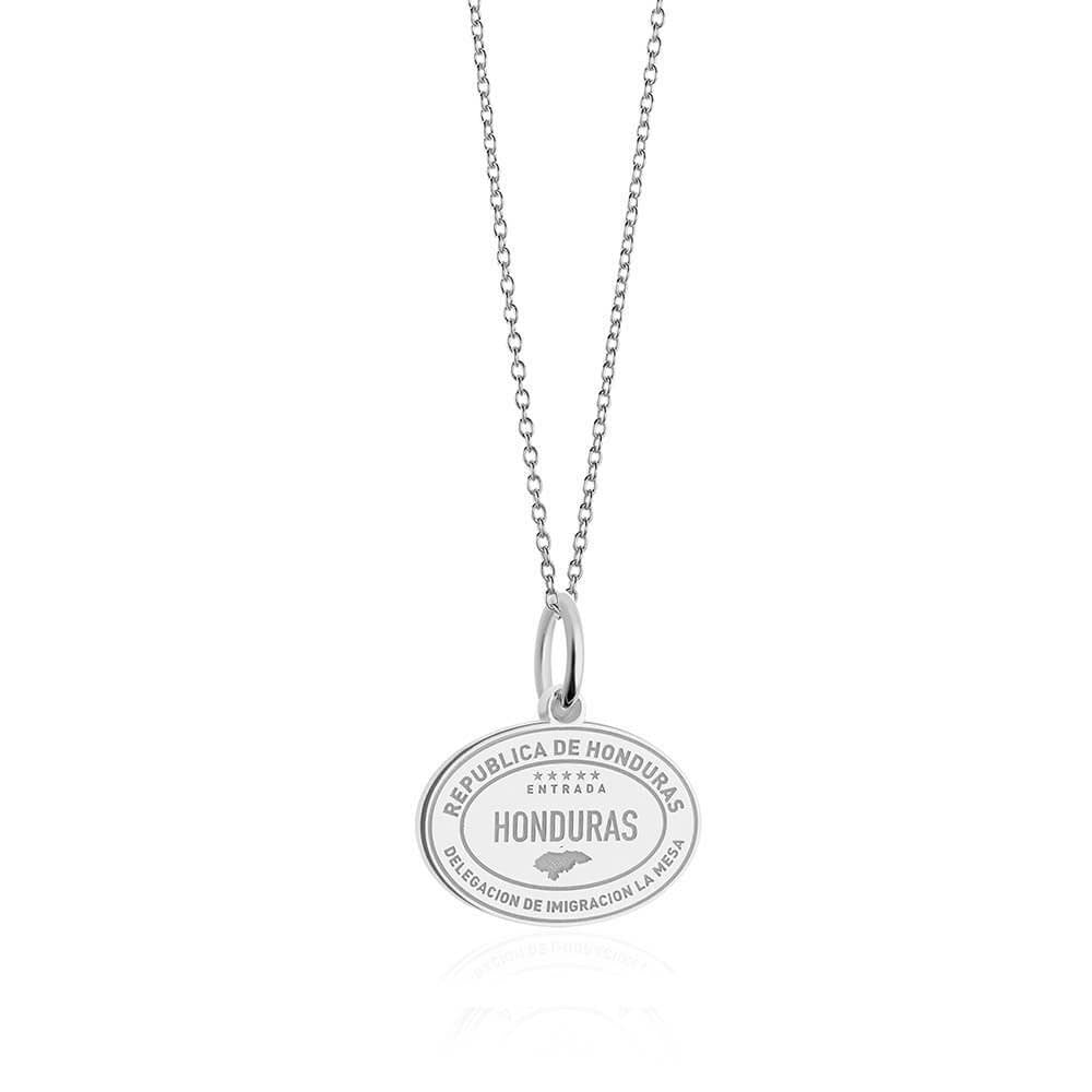 Sterling Silver Travel Charm, Honduras Passport Stamp - JET SET CANDY  (1720208916538)