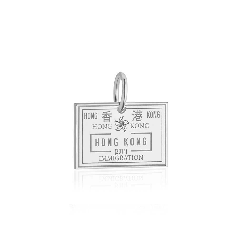 Sterling Silver Hong Kong Charm, Passport Stamp (SHIPS JUNE) - JET SET CANDY  (1720200462394)