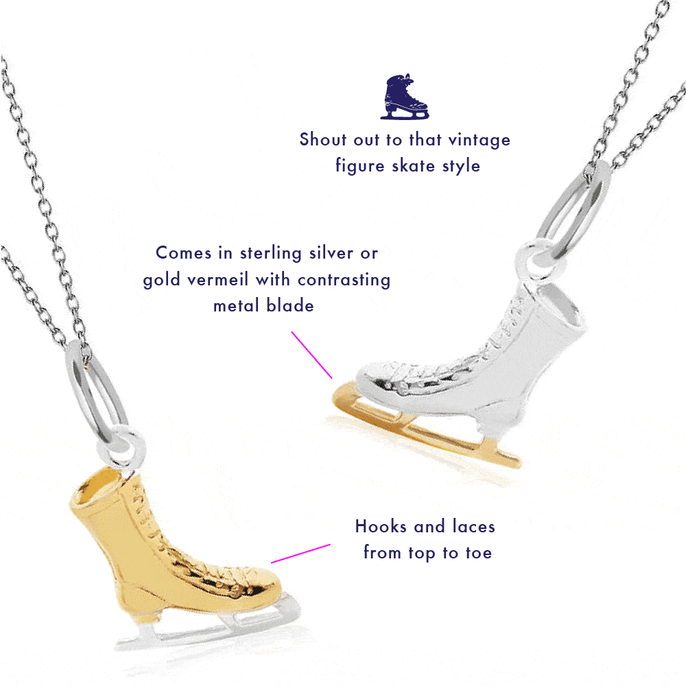 Gold Ice Skate Charm - JET SET CANDY (4804729569368)