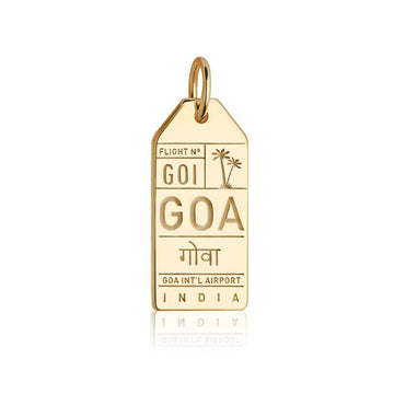 Goa India GOI Luggage Tag Charm Gold