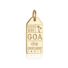 Solid Gold India Charm, GOA Luggage Tag - JET SET CANDY  (1720188993594)