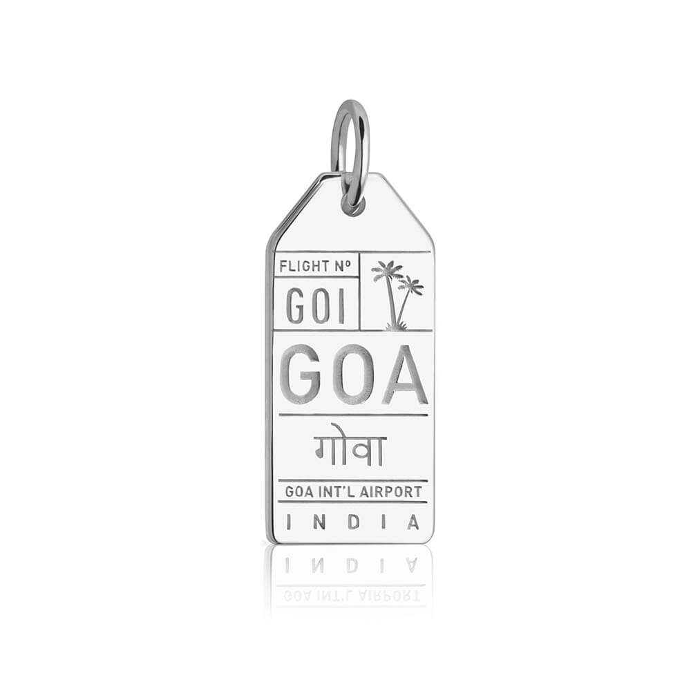 Silver India Charm, GOA Luggage Tag - JET SET CANDY  (1720188960826)