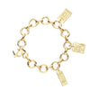 GOLD CHARM BRACELET WITH 3 LUGGAGE TAG CHARMS (MINI PLANE SHIPS JUNE) - JET SET CANDY  (4401083285592)
