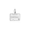 Iraq Passport Stamp Charm Silver