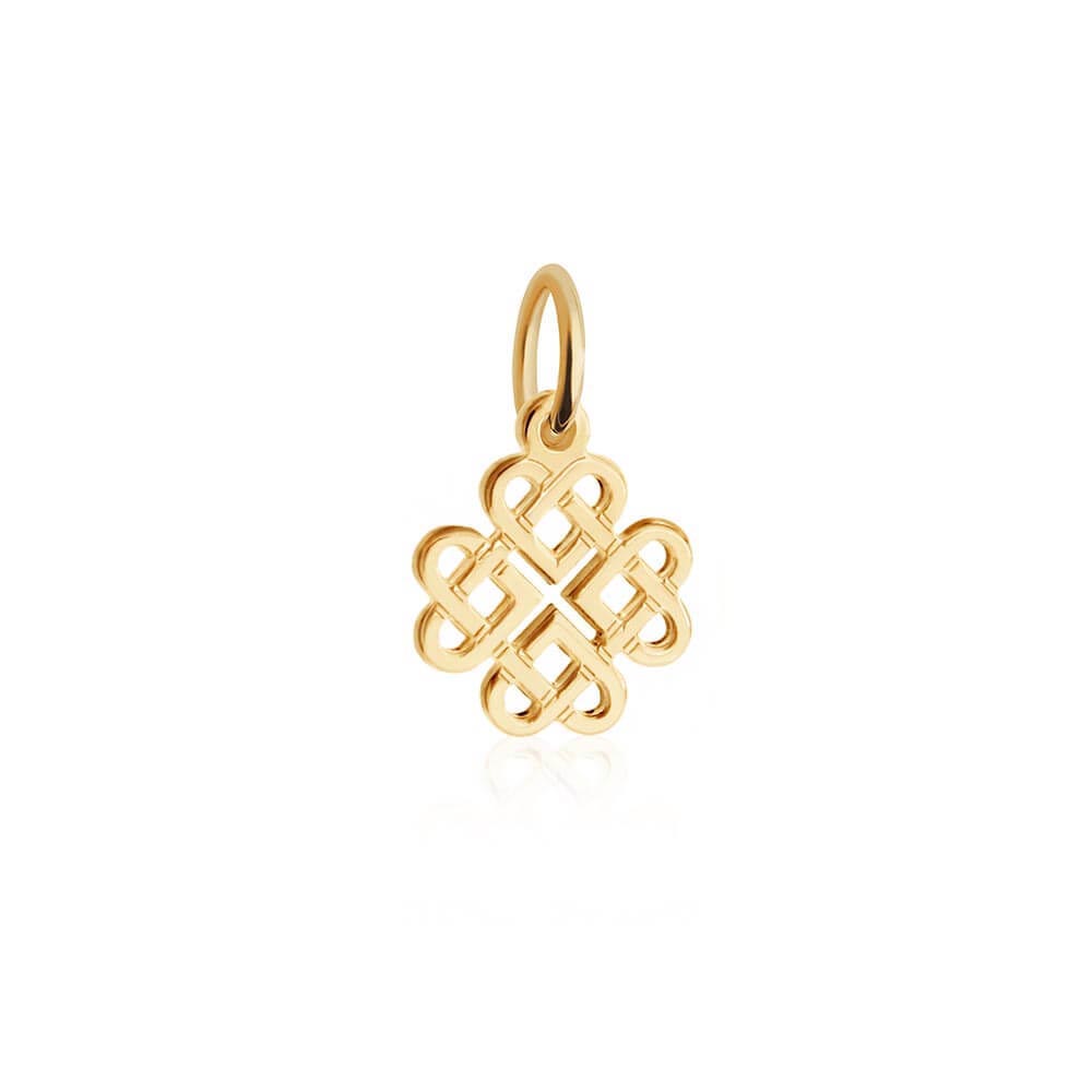 Mini Solid Gold Celtic Knot Charm (SHIPS JUNE) - JET SET CANDY  (4526760493144)