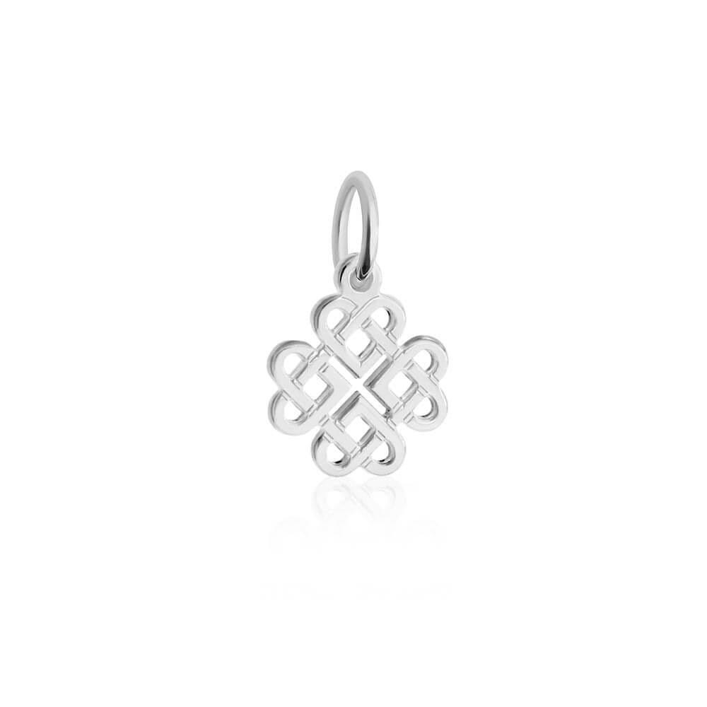 Mini Silver Celtic Knot Charm - JET SET CANDY  (4526760099928)