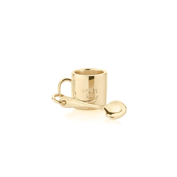 Gold Hot Chocolate Mug Charm - JET SET CANDY  (1766917242938)