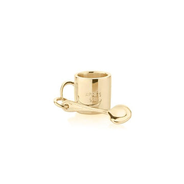 Hot Chocolate Mug Charm Solid Gold