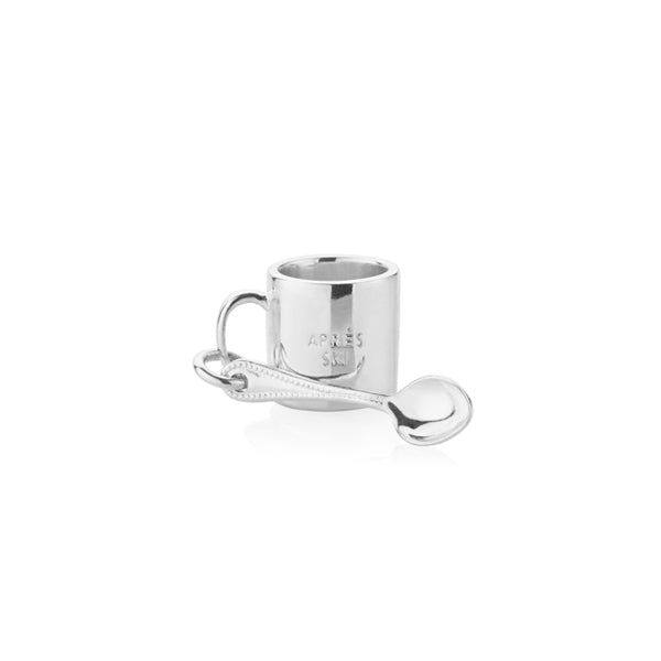 Charme Bracelet Argent Sterling Vintage - Forme Tasse à Thé HMK - 1,8 G - 1,5 Cm - Occasion Bon état