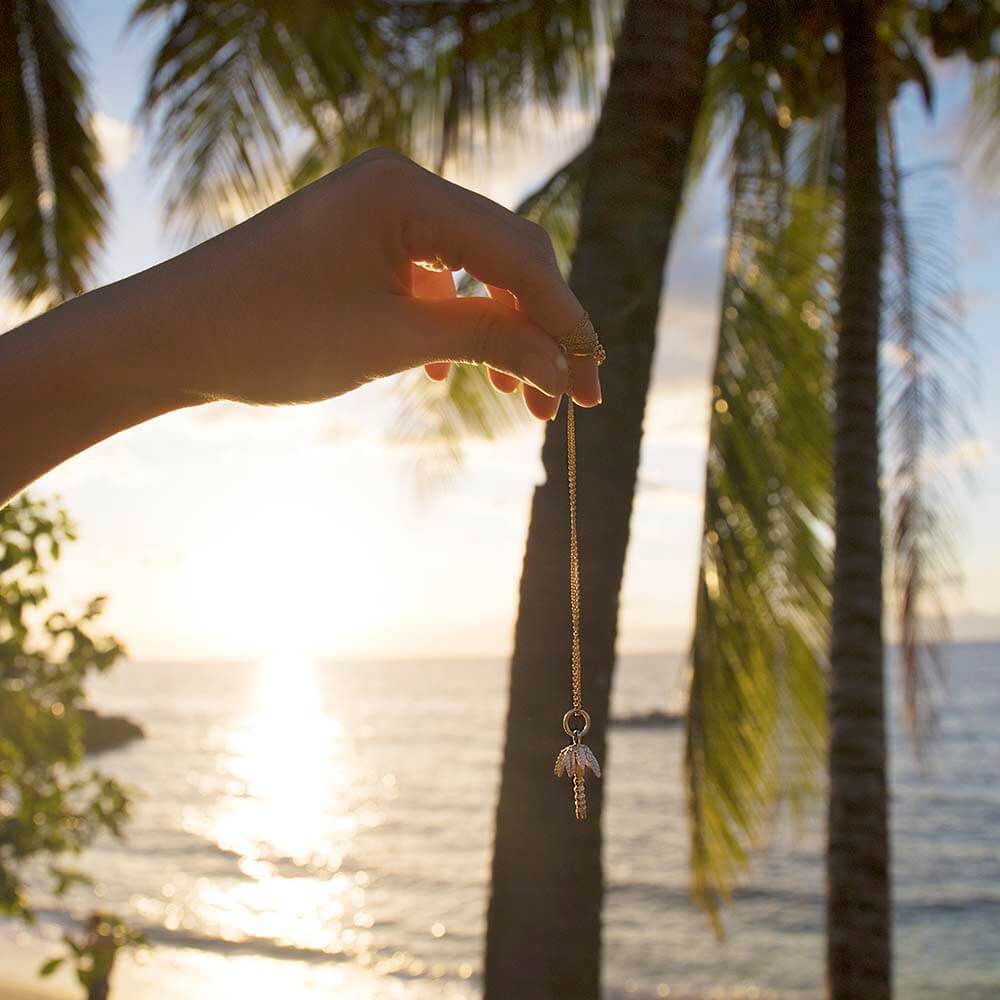 Palm Tree Charm, Two-Tone - JET SET CANDY (1720177066042)