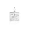 Lebanon Passport Stamp Charm Silver