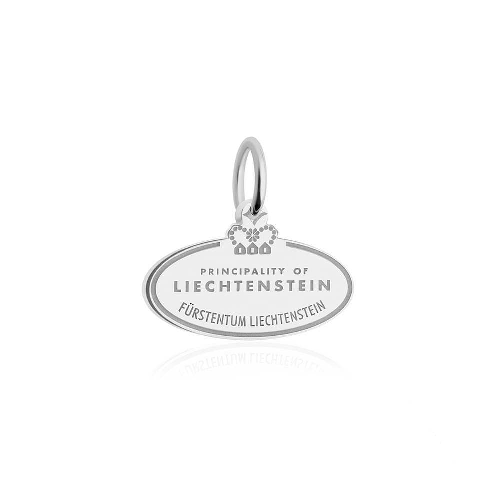 Sterling Silver Charm, Liechtenstein Passport Stamp - JET SET CANDY  (1720200790074)