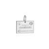 Luxembourg Passport Stamp Charm Silver