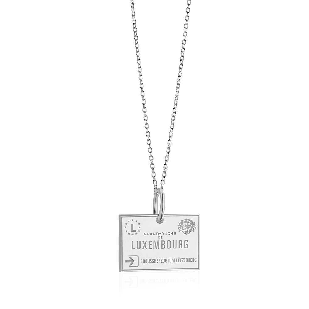 Sterling Silver Charm, Luxembourg Passport Stamp - JET SET CANDY  (1720200953914)