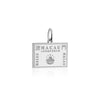 Macau Passport Stamp Charm Silver