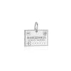 Macedonia Passport Stamp Charm Silver