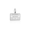 Maldives Passport Stamp Charm Silver