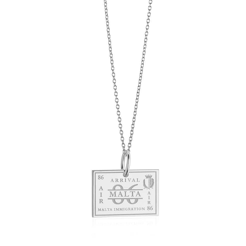 Sterling Silver Charm, Malta Passport Stamp - JET SET CANDY  (1720201019450)