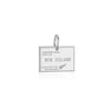 New Zealand Charm Passport Stamp Charm Silver