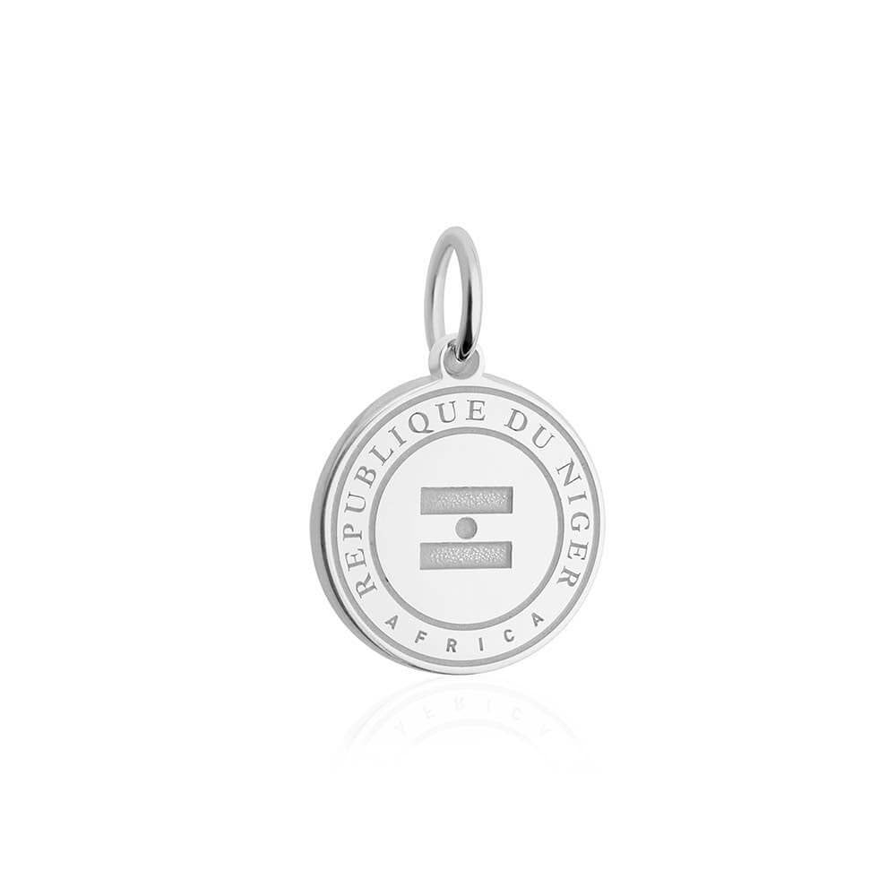 Sterling Silver Travel Charm, Niger Passport Stamp - JET SET CANDY  (1720203444282)