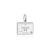 Nigeria Passport Stamp Charm Silver