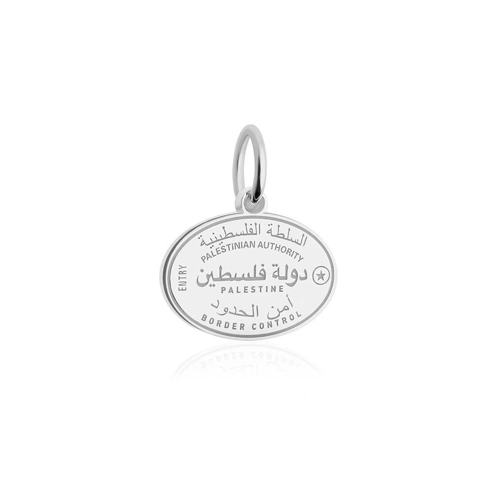 Sterling Silver Travel Charm, Palestine Passport Stamp (SHIPS JUNE) - JET SET CANDY  (1720203640890)