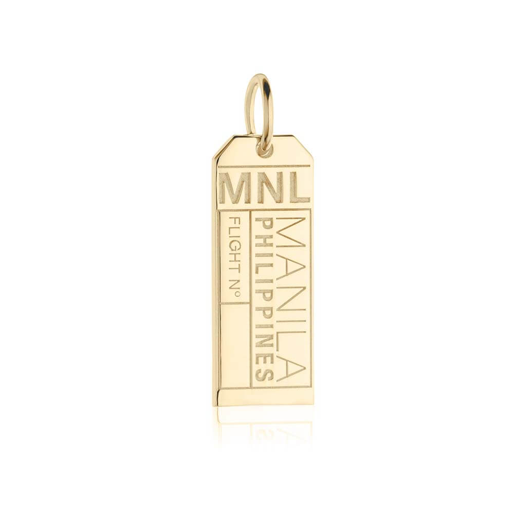 Gold Asia Charm, MNL Manila Luggage Tag - JET SET CANDY  (1720193941562)