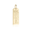 Manila Philippines MNL Luggage Tag Charm Solid Gold