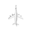 Airplane Charm Silver Medium