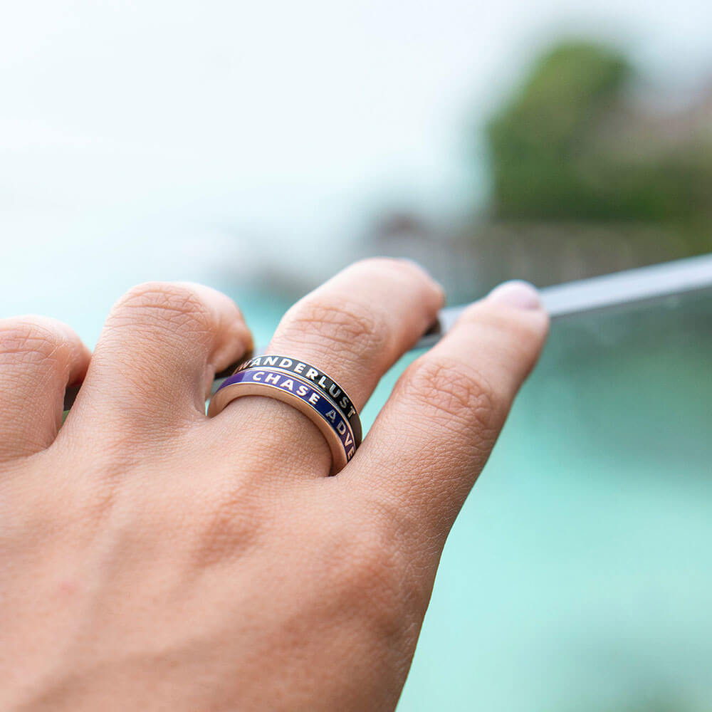 Purple Enamel Ring in Sterling Silver, Chase Adventure - JET SET CANDY  (1720209440826)