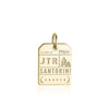 Solid Gold Vermeil Greece Charm, JTR Santorini Luggage Tag (SHIPS JUNE) - JET SET CANDY  (1720186470458)