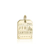 Gold Vermeil Greece Charm, JTR Santorini Luggage Tag (SHIPS JUNE) - JET SET CANDY  (1720186470458)
