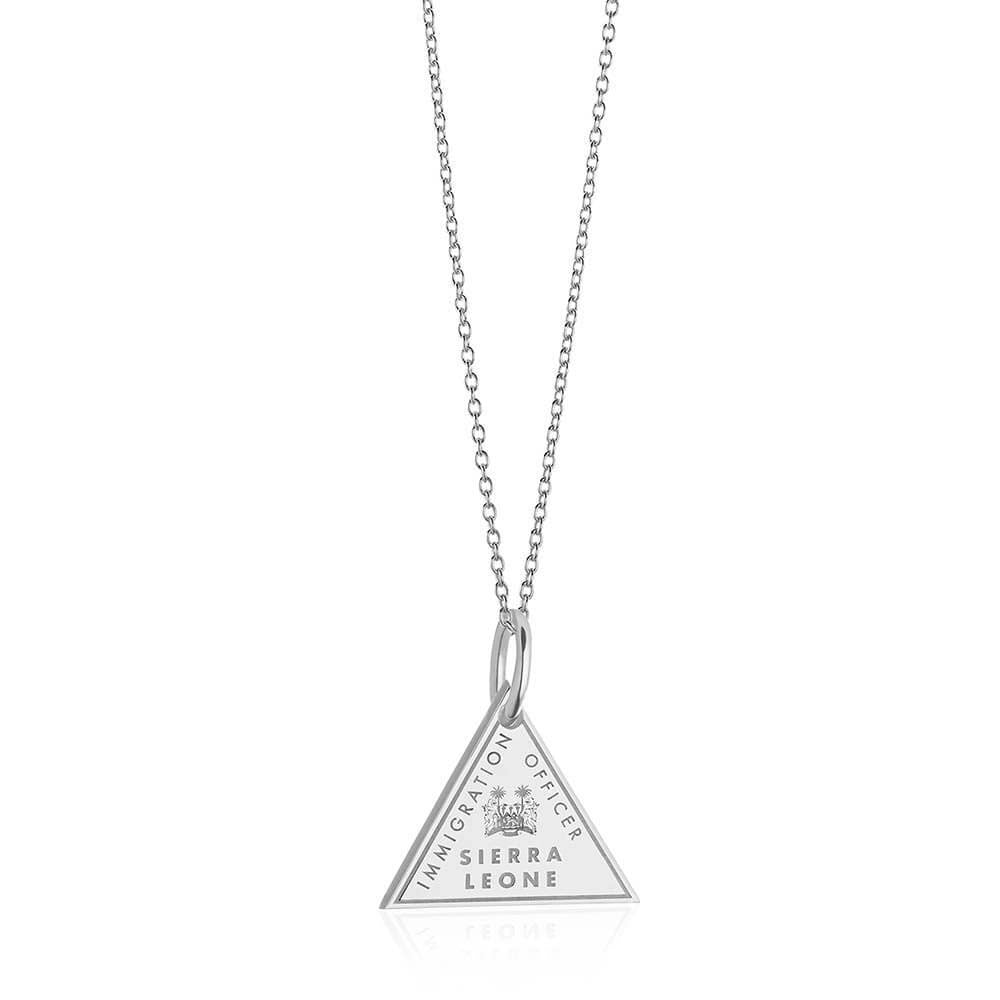 Sterling Silver Charm, Sierra Leone Passport Stamp - JET SET CANDY  (1720203968570)