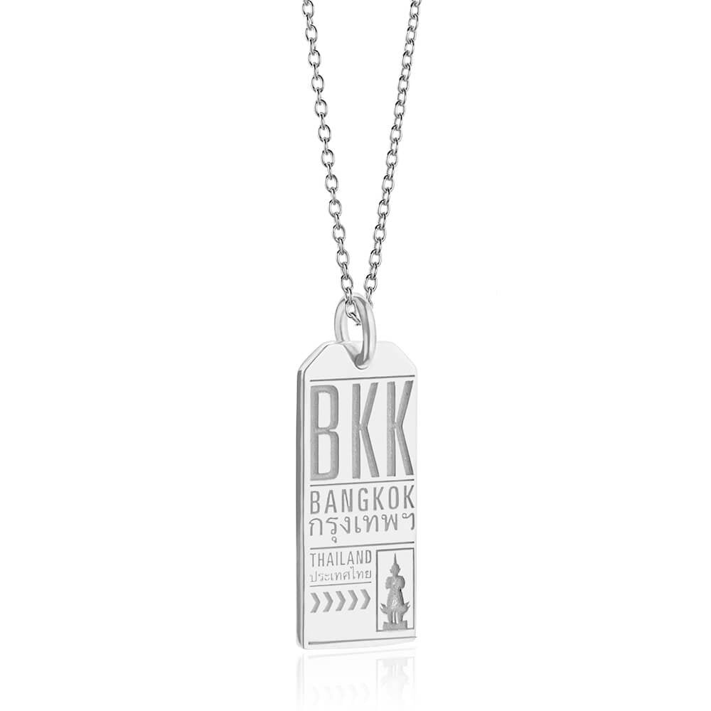 Silver Thailand Charm, BKK Bangkok Luggage Tag - JET SET CANDY (7781392154872)