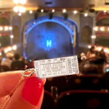 Solid Gold Broadway Ticket Charm
