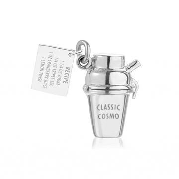 Silver Cosmo Cocktail Charm