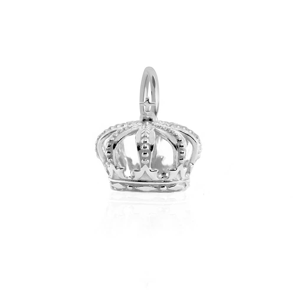 Sterling Silver Crown Charm - JET SET CANDY (4786829918296)