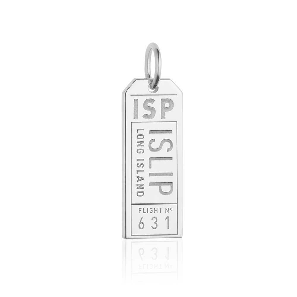 Silver Long Island ISP Luggage Tag Charm (2419544522810)