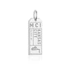 Kansas City Missouri USA MCI Luggage Tag Charm Silver