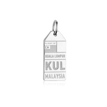 Kuala Lumpur Malaysia KUL Luggage Tag Charm Silver