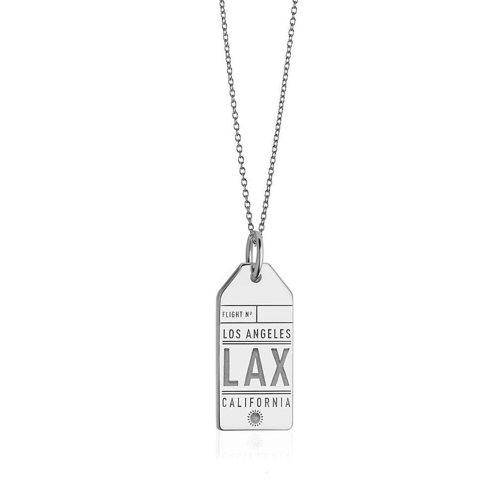 Silver Los Angeles LAX Charm, Luggage Tag (2457681657914)