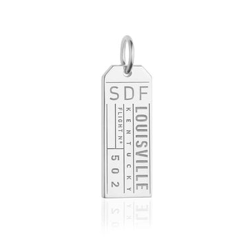 Silver Louisville Kentucky SDF Luggage Tag Charm