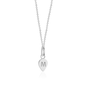 Alphabet Silver Charm, M